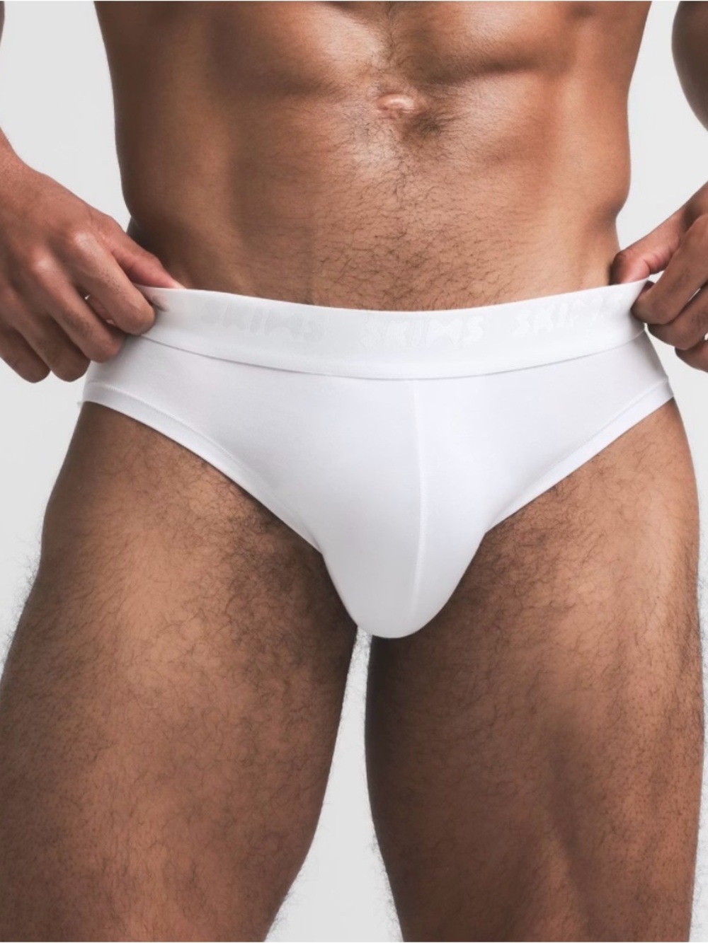 Skims Mens Underwear Brief White Stretch Modal 3X